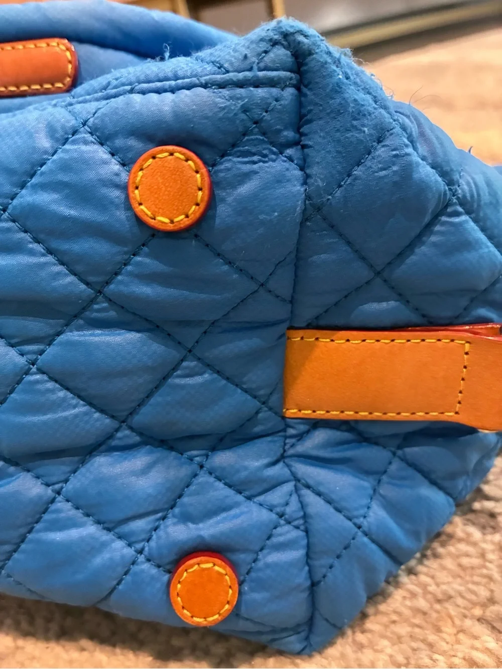Like NEW MZ Wallace Medium Sutton Quilted Nylon Satchel-Surf Blue